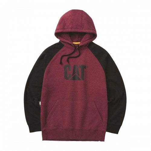 Front - CAT Lifestyle Mens Hooded Raglan Sweatshirt