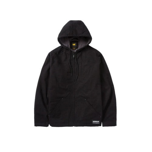 Front - Caterpillar Mens Sherpa Lined Hooded Jacket