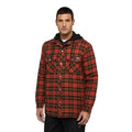 Front - Dickies Mens Flannel Hooded Shirt