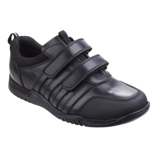 Front - Hush Puppies Childrens/Boys Josh Jnr Touch Fastening Leather Shoes