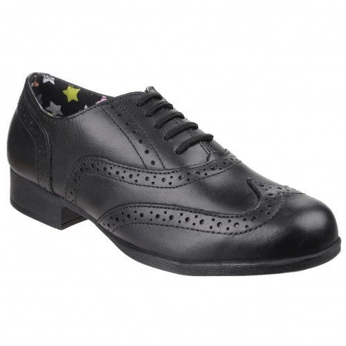 Front - Hush Puppies Girls Kada Senior School Shoes