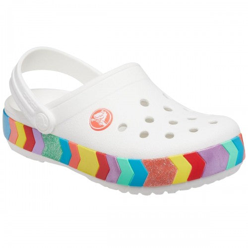Front - Crocs Childrens/Kids Crocband Chevron Beaded Clogs