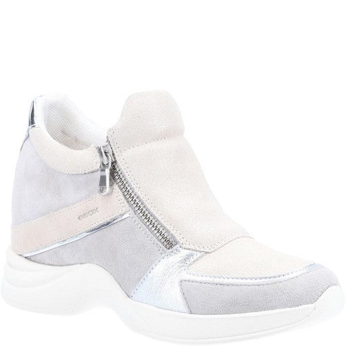 Front - Geox Womens/Ladies Armonica Leather Trainers