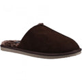 Front - Hush Puppies Mens Coady Suede Slippers