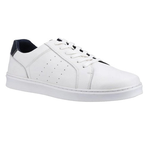 Front - Hush Puppies Mens Mason Leather Lace Up Trainers