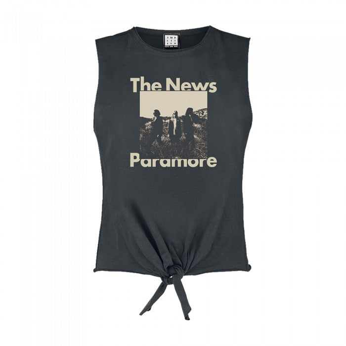 Front - Amplified Womens/Ladies The News Paramore Front Tie T-Shirt