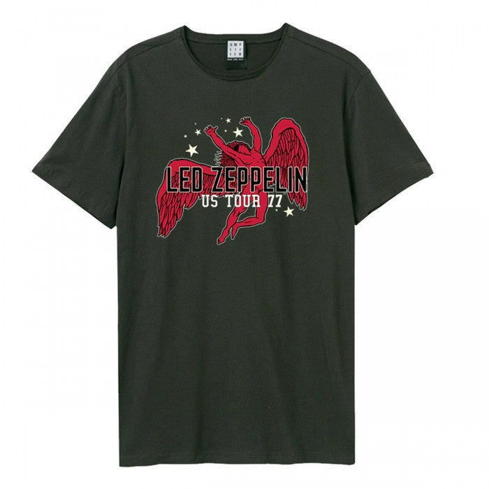 Front - Amplified Unisex Adult US Tour 77 Icarus Led Zeppelin T-Shirt