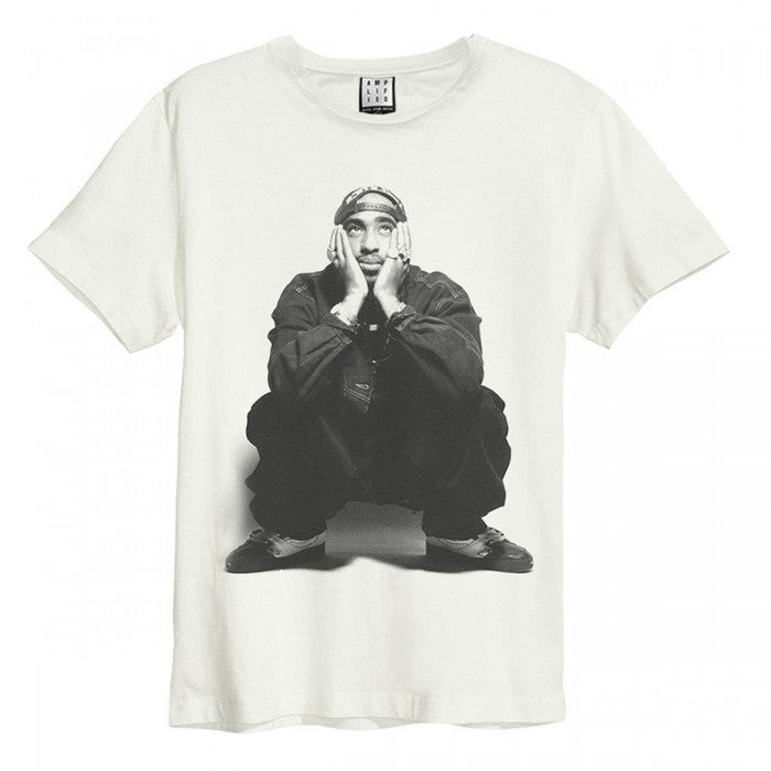 Front - Amplified Unisex Adult Contemplation Tupac Shakur Vintage T-Shirt