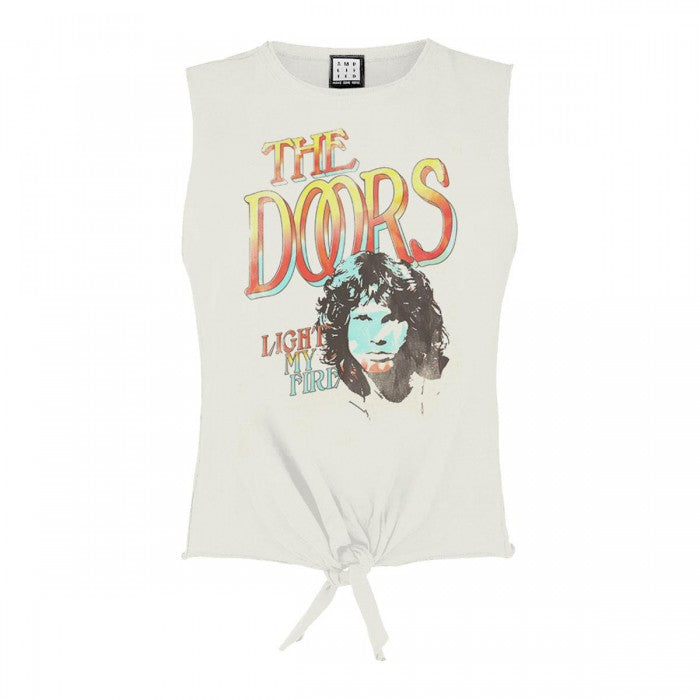 Front - Amplified Womens/Ladies Light My Fire The Doors Vintage Crop Top