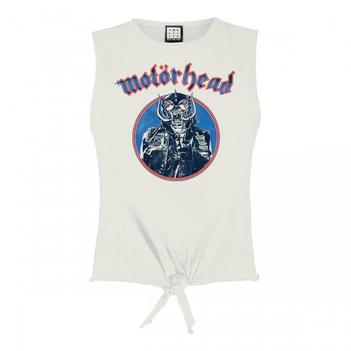 Front - Amplified Womens/Ladies Biker Motorhead Vintage Crop Top