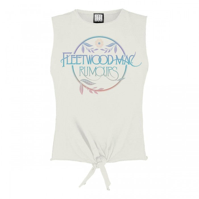 Front - Amplified Womens/Ladies Rumours Floral Fleetwood Mac Vintage Crop Top