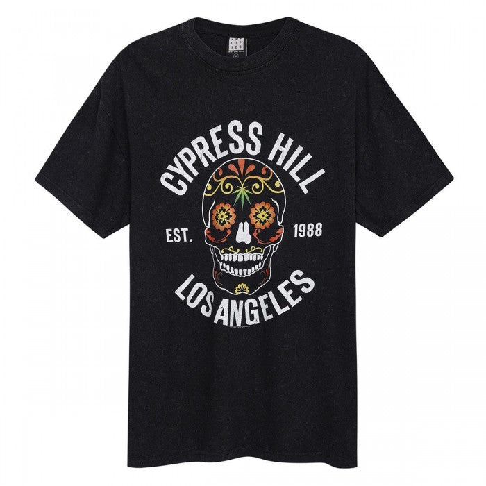 Front - Amplified Unisex Adult Floral Skull Cypress Hill T-Shirt