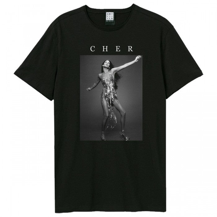 Front - Amplified Unisex Adult 60s Portrait Cher T-Shirt