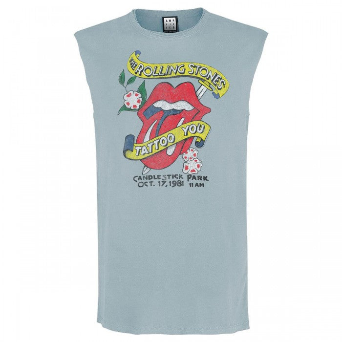 Front - Amplified Unisex Adult Tattoo You The Rolling Stones Tank Top