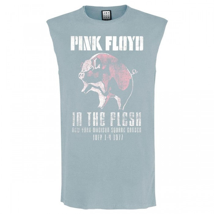 Front - Amplified Mens In The Flesh Pink Floyd Sleeveless Tank Top