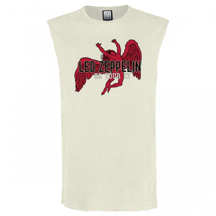 Front - Amplified Unisex Adult US Tour 77 Icarus Led Zeppelin Sleeveless Tank Top