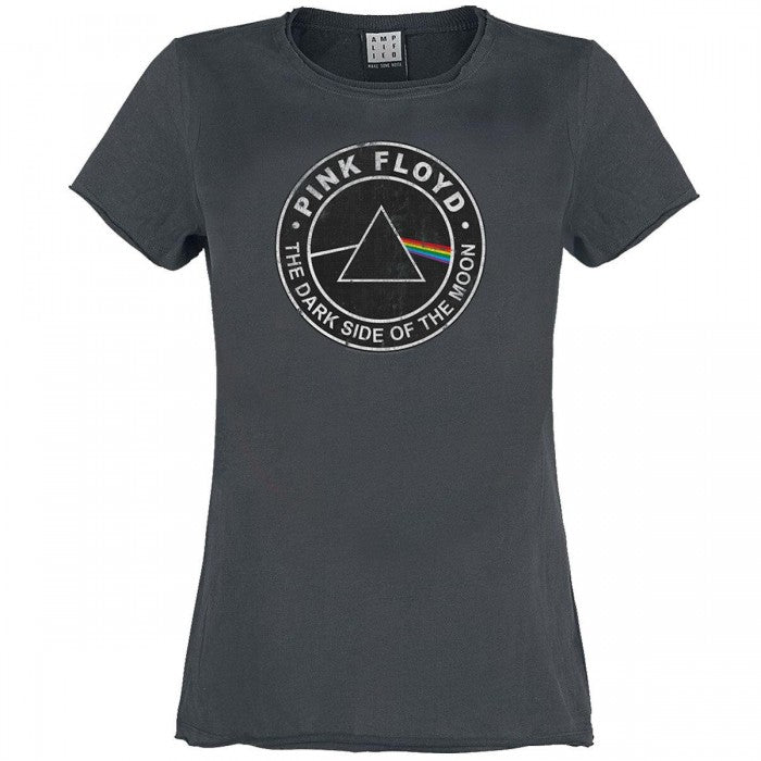 Front - Amplified Womens/Ladies Dark Side Sticker Pink Floyd T-Shirt