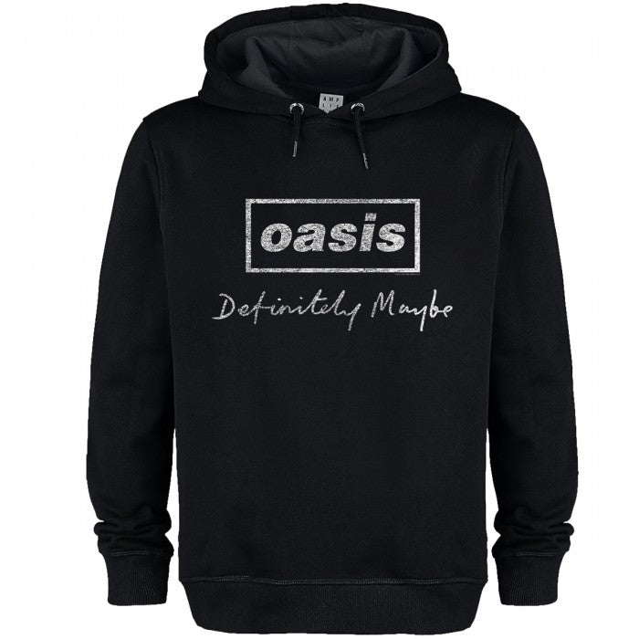Front - Amplified Unisex Adult Definitely Maybe Distressed Oasis Hoodie
