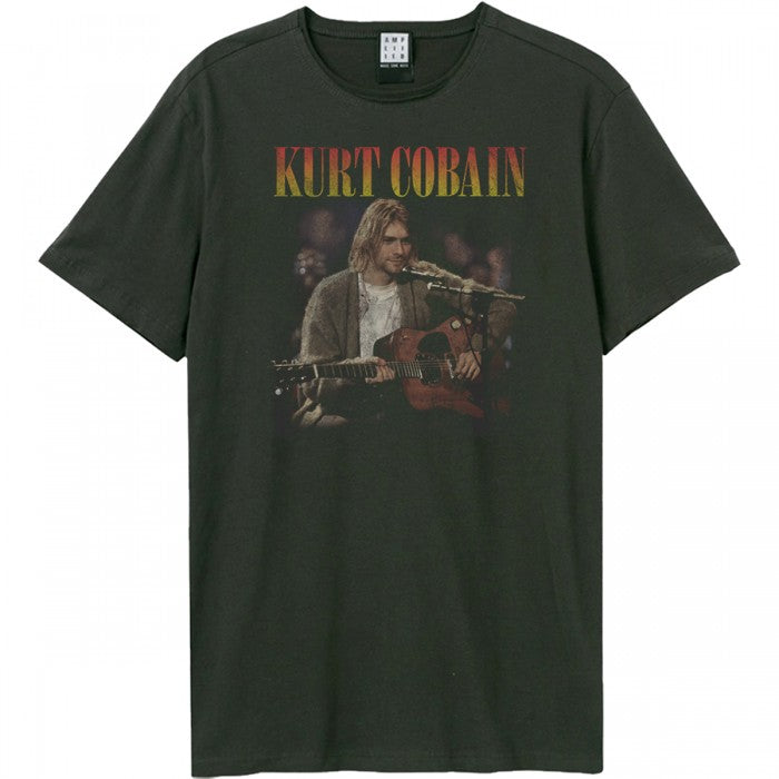 Front - Amplified Unisex Adult Unplugged In New York Kurt Cobain T-Shirt