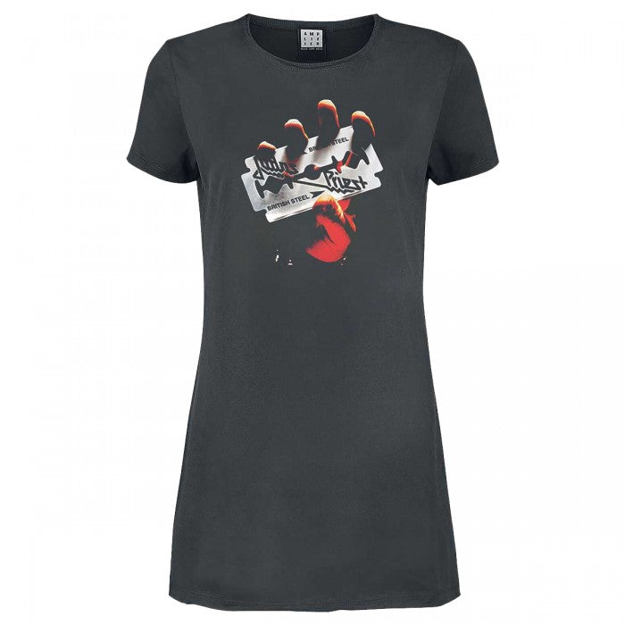 Front - Amplified Womens/Ladies British Steel Judas Priest T-Shirt Dress