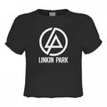 Front - Amplified Womens/Ladies Circle Logo Linkin Park Crop Top