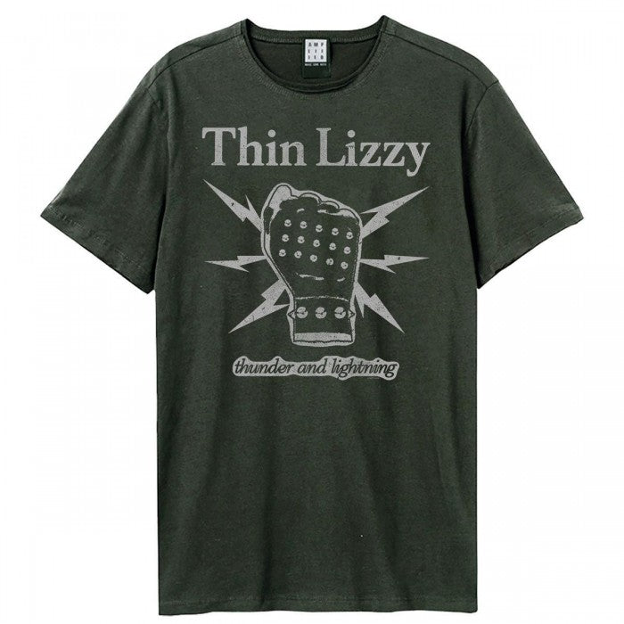 Front - Amplified Unisex Adult Lightning Fist Thin Lizzy T-Shirt