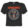 Front - Amplified Womens/Ladies Vintage Seal Ramones Crop Top