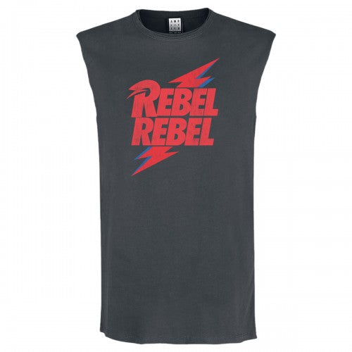 Front - Amplified Unisex Adult Rebel Rebel David Bowie Sleeveless Tank Top