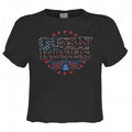 Front - Amplified Womens/Ladies Stars And Stripes Guns N Roses Crop Top