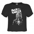 Front - Amplified Womens/Ladies 50th One Colour Eddie Iron Maiden Crop Top