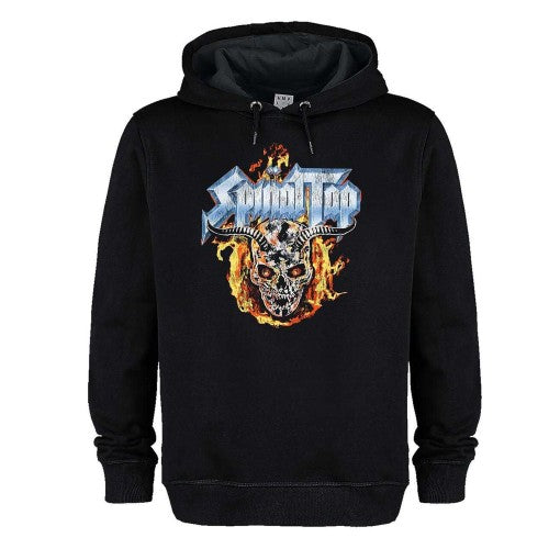 Front - Amplified Unisex Adult Skull And Flames Spinal Tap Hoodie