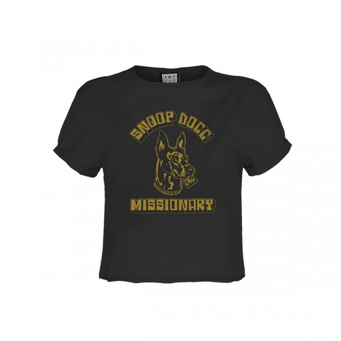 Front - Amplified Womens/Ladies Missionary Snoop Dogg Crop Top