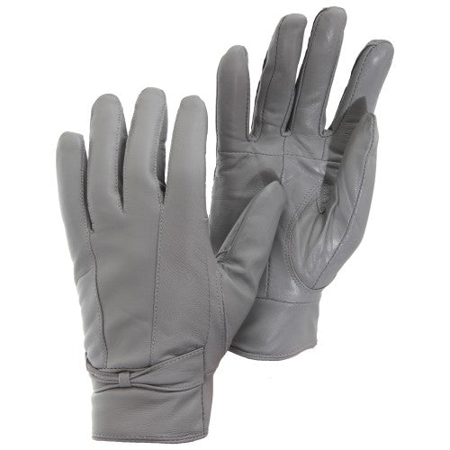 Front - Womens/Ladies Plain Leather Gloves