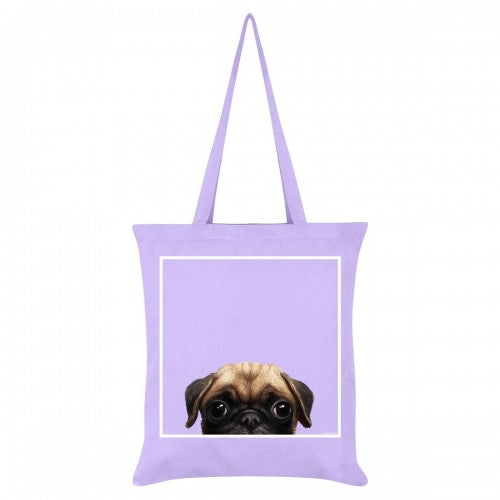 Front - Inquisitive Creatures Pug Tote Bag