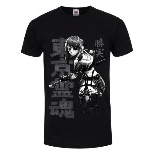 Front - Tokyo Spirit Mens Katsumi Monochrome T-Shirt
