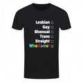 Front - Grindstore Mens Lesbian, Gay Who Cares T-Shirt