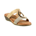 Front - Lunar Womens/Ladies Porto Wedge Heel Sandals