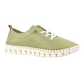 Front - Lunar Womens/Ladies St Austell Leather Plimsolls