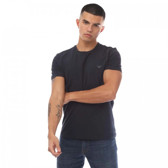 Front - Emporio Armani Mens Crew Neck T-Shirt (Pack of 2)