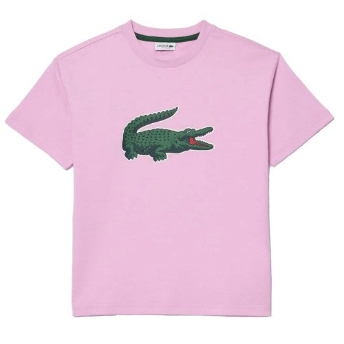 Front - Lacoste Childrens/Kids Graphic Print Cotton T-Shirt