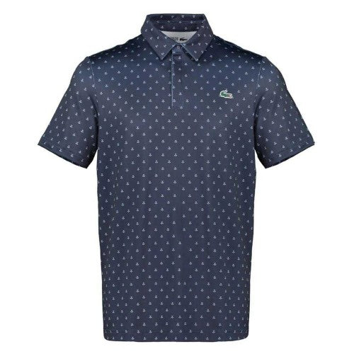 Front - Lacoste Mens All-Over Print Regular Short-Sleeved Polo Shirt