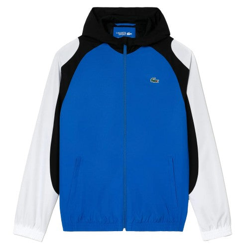 Front - Lacoste Mens Sport Colour Block Tennis Jacket