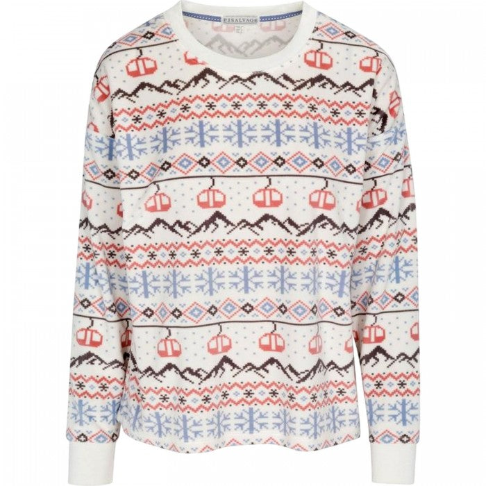 Front - PJ Salvage Womens/Ladies Christmas Fair Isle Top