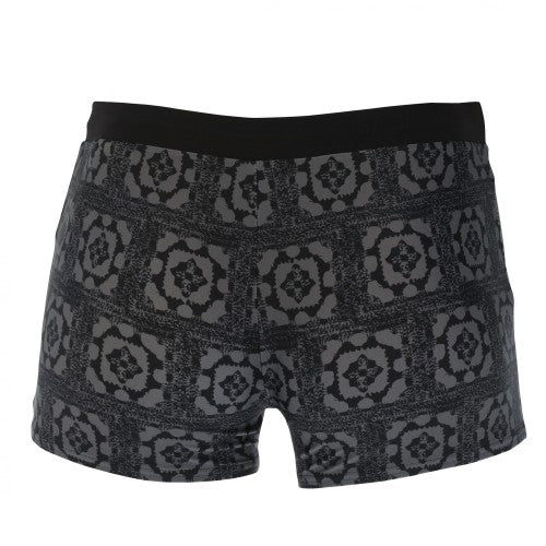 Front - Speedo Mens Valmilton Palm Leaf Swim Shorts