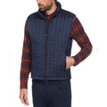 Front - Original Penguin Mens Vertical Quilted Gilet