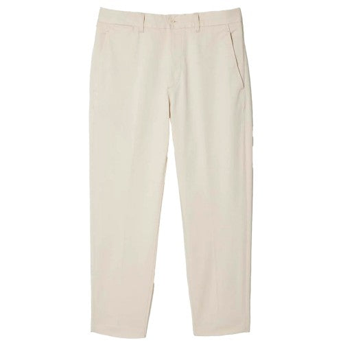 Front - Lacoste Mens Cotton Stretch Tapered Chinos
