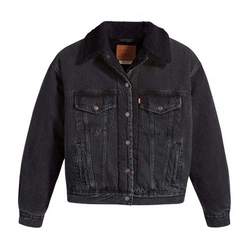 Front - Levis Womens/Ladies 90´s Sherpa Trucker Jacket