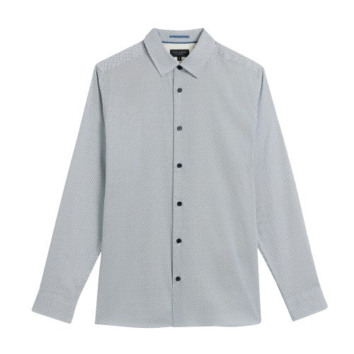Front - Ted Baker Mens Alham Geometric Long-Sleeved Shirt