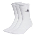 Front - Adidas Unisex Adult Logo Cushioned Crew Socks (Pack of 3)