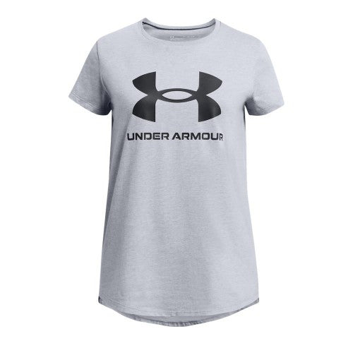 Front - Under Armour Girls Sportswear Logo T-Shirt
